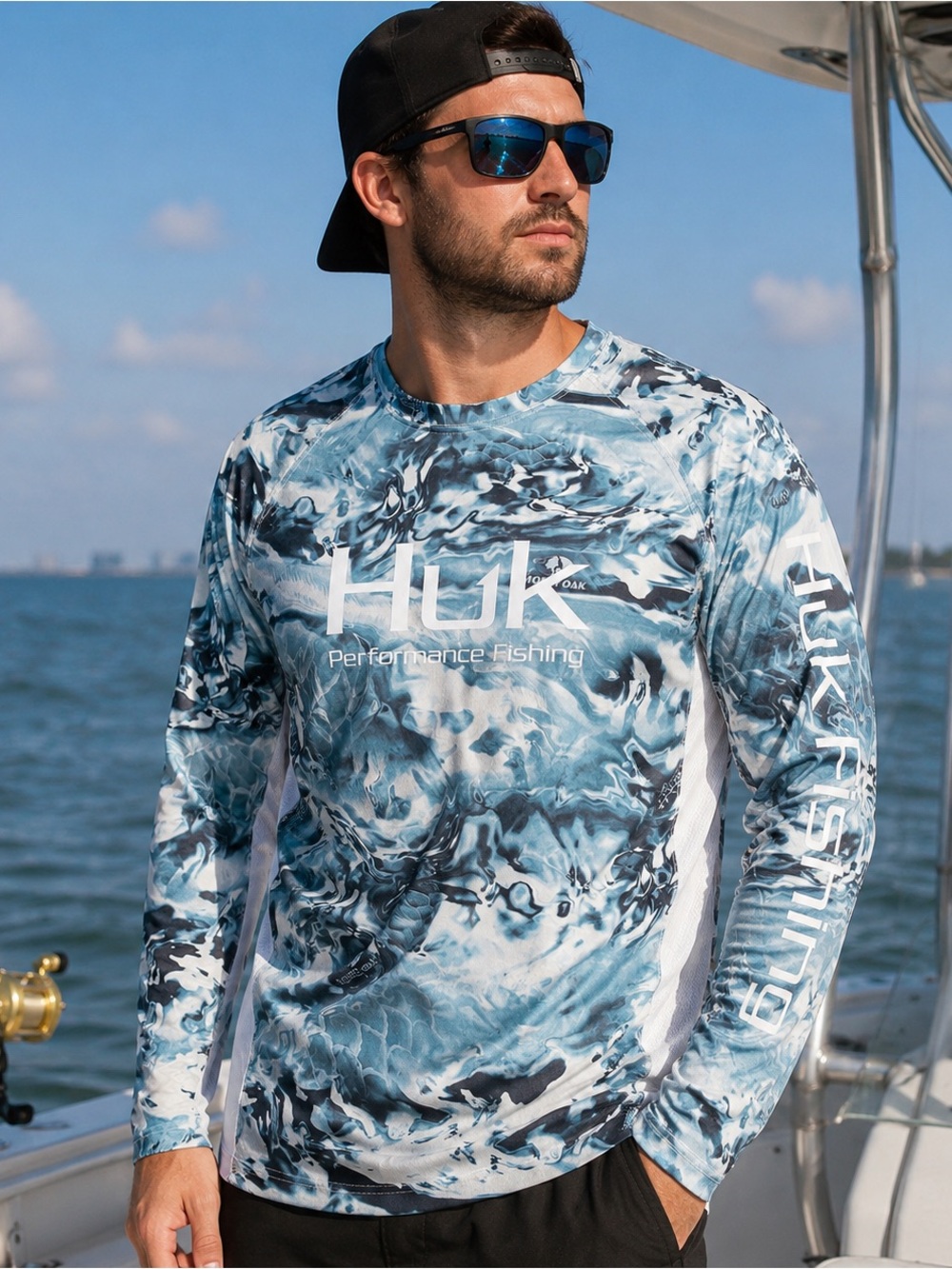 Huk Performance Fishing Mossy Oak Shirt | Men’s Medium